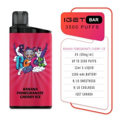 Banana Pomegranate Cherry Ice IGET bar